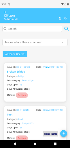 Android application eDemocracy Tool screenshort