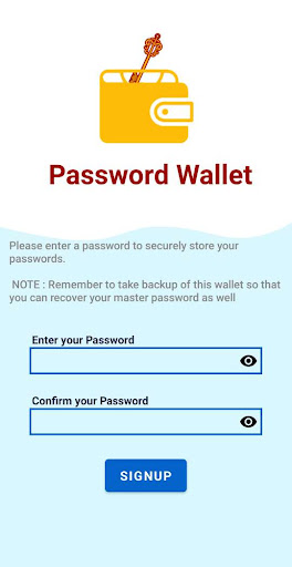 Android application Password Wallet screenshort