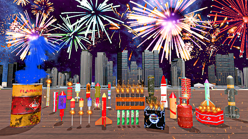 Android application Fireworks Games Simulator 2024 screenshort