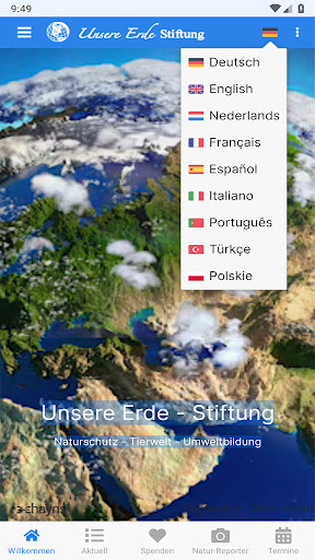 Android application Our Earth - Foundation screenshort