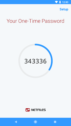 Android application netfiles OTP – Authenticator screenshort