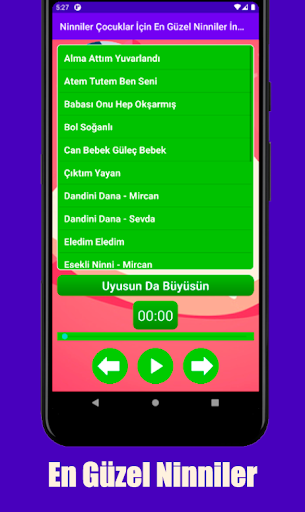 Android application Bebekler İçin Ninniler screenshort