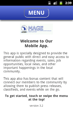 Android application MAGE App screenshort