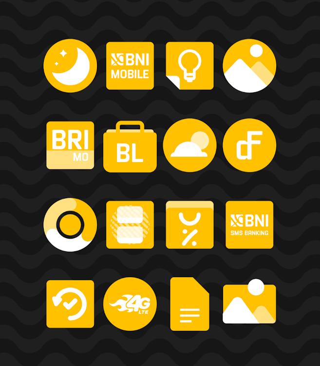 Yellow - Icon Pack - 58 - (Android)