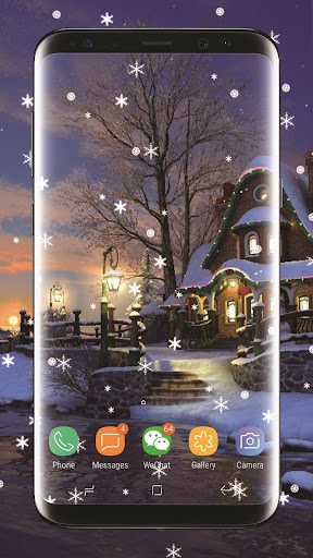 Winter Snow night HD Wallpaper Screen 3