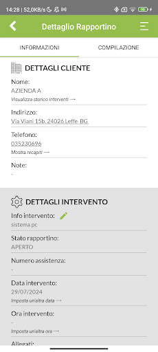 Rapportini Lavoro Screen 2