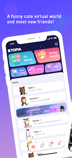 Android application Ztopia: Metaverse Chat&Social screenshort