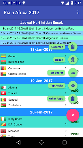 Piala Afrika 2017 Screen 2