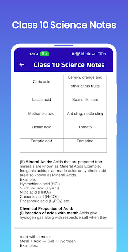 Class 10 Science Notes Screen 2