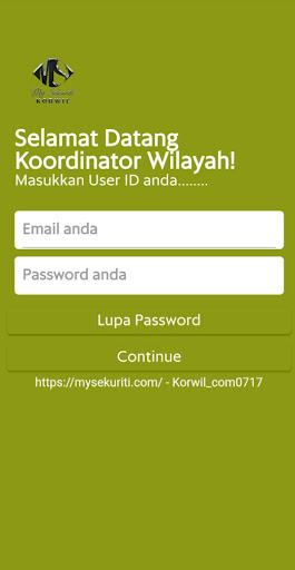 Android application MySekuriti Korwil screenshort