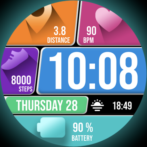Colorful Tiles 2 - Watch face Logo