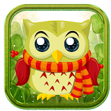 pretty owl theme green grass wallpaper@DIY icon icon