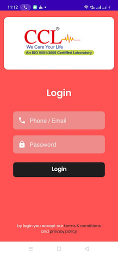 Android application CCL LABS screenshort