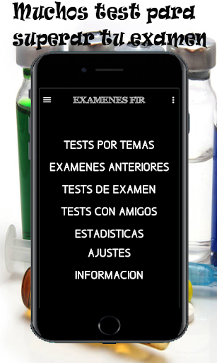 Android application Test y examenes FIR screenshort
