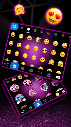 Purple Shiny Diamond Keyboard Screen 3