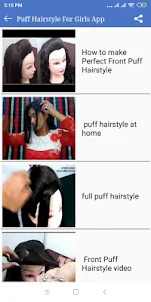 Puff Hairstyle For Girls Step