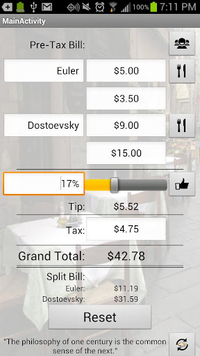 Just The Tip (Tip Calculator) Screen 2