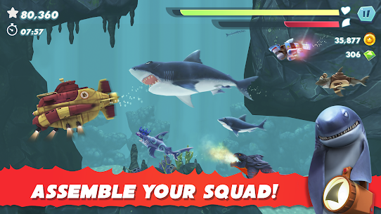 تحميل لعبة القرش الجائع apk للموبايل Hungry Shark Evolution 3
