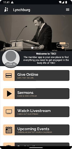 Android application Timberlake Baptist screenshort