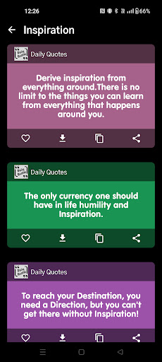 Android application Daily Quotes And Satus screenshort