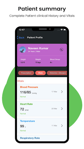 Android application Healthy Cop for Doctor screenshort