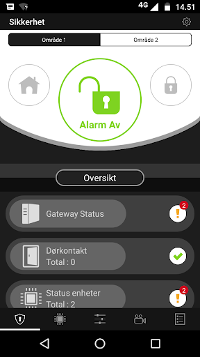 Android application Sikkerhetsgruppen screenshort