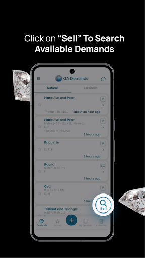 GA Demands: Diamond Demand App Screen 2