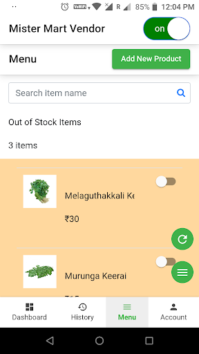 Mister-Mart Vendor Screen 2