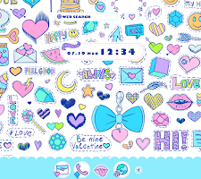 screenshot of Whimsical Stickers Theme