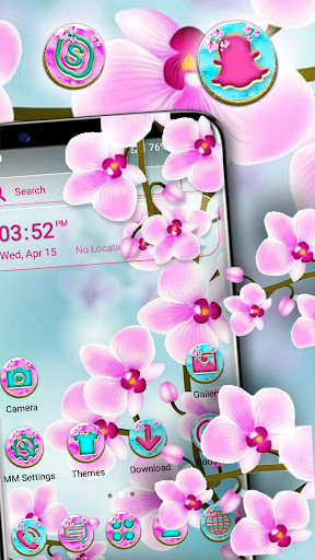 Android application Pink Orchid Flower Theme screenshort