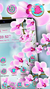 Pink Orchid Flower Theme