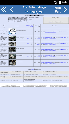 Als Auto Salvage & Sales Screen 3