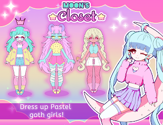 Game screenshot Moon's Closet dress up game mod apk