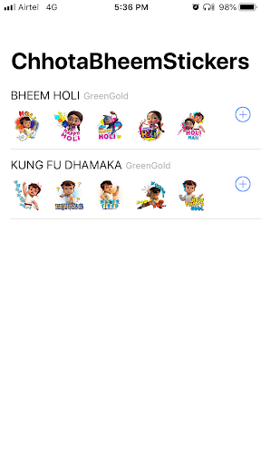 Screenshot of Chhota Bheem WAStickers