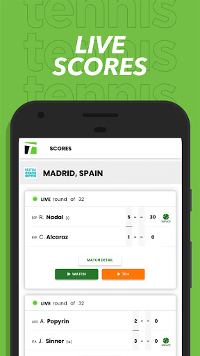 Android application Tennis.com screenshort
