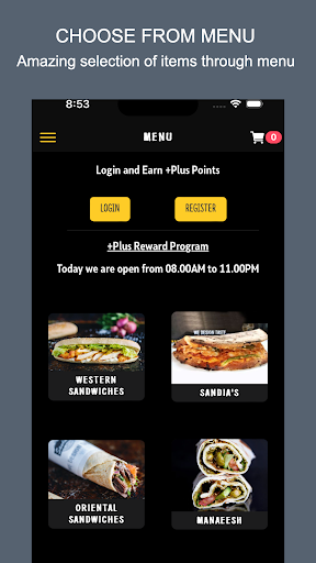 Android application Sandwich Factory screenshort