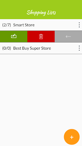 Shopping List (Grocery) Screen 2