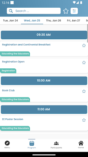 AUPO Events Screen 3