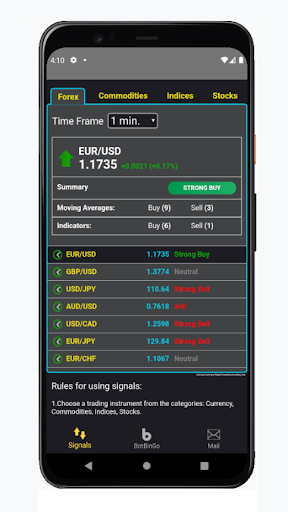 Android application Signals&Bot screenshort