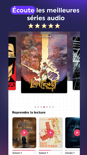 Android application BLYND - Séries audio, podcast screenshort