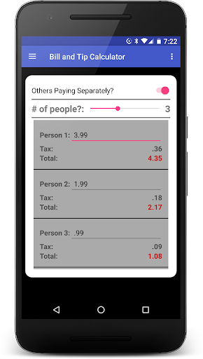 Bill and Tip Calculator