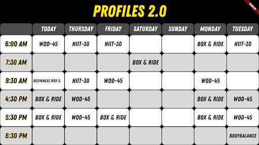 Profiles Gym TV Screen 2