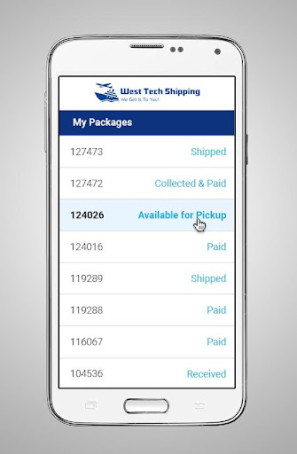 West Tech Shipping Screen 2