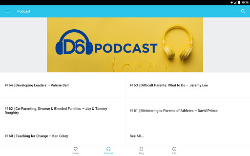 Screenshot of The D6 Family App
