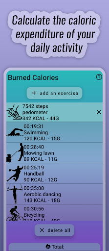 Burned Calories By Exercise Screenshot 1 - AppWisp.com