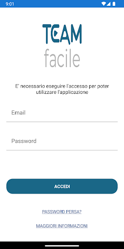 Android application TeamFacile screenshort