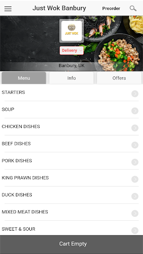 Just Wok, Banbury. Screen 3