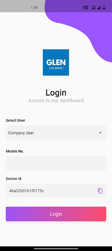 Android application GLEN LMS screenshort
