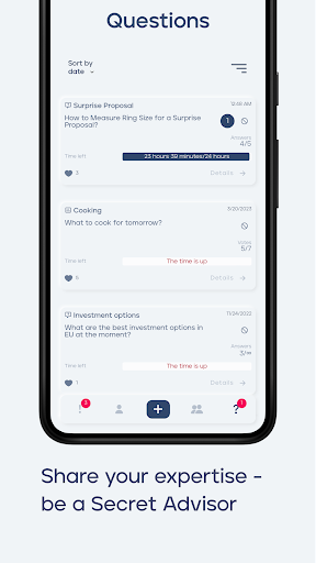 Android application Secret Advisor screenshort