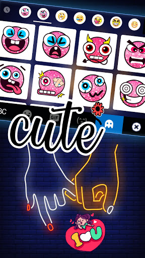 Neon Love Hands Theme Screen 3